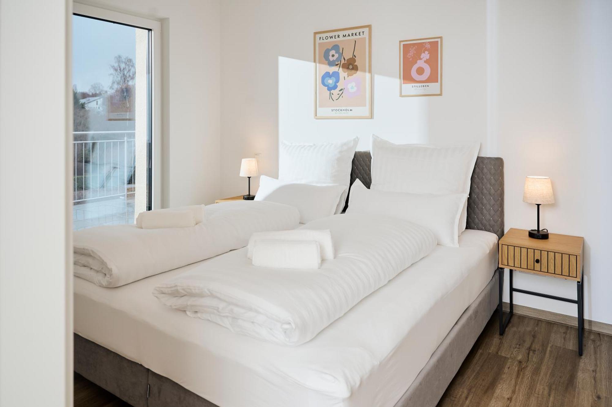 Moderne Apartments Mit Highspeed-Wlan Und Gratis-Tiefgarage Ihr Perfekter Rueckzugsort Nahe Dem Zentrum Und Der Therme I Barrierearm Μπαντ Κίσινγκεν Εξωτερικό φωτογραφία