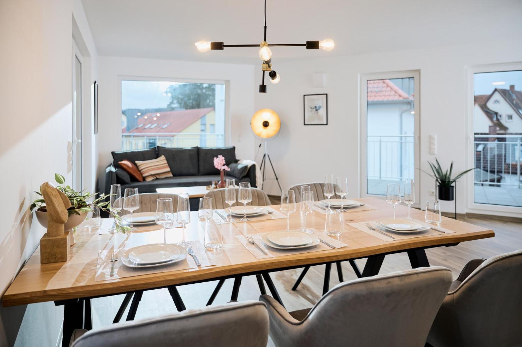 Moderne Apartments Mit Highspeed-Wlan Und Gratis-Tiefgarage Ihr Perfekter Rueckzugsort Nahe Dem Zentrum Und Der Therme I Barrierearm Μπαντ Κίσινγκεν Εξωτερικό φωτογραφία